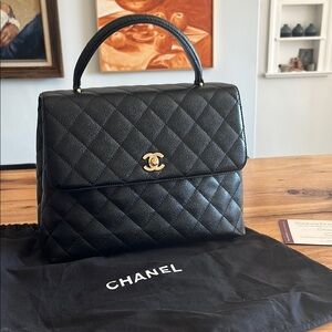 Chanel Black Quilted Handbag